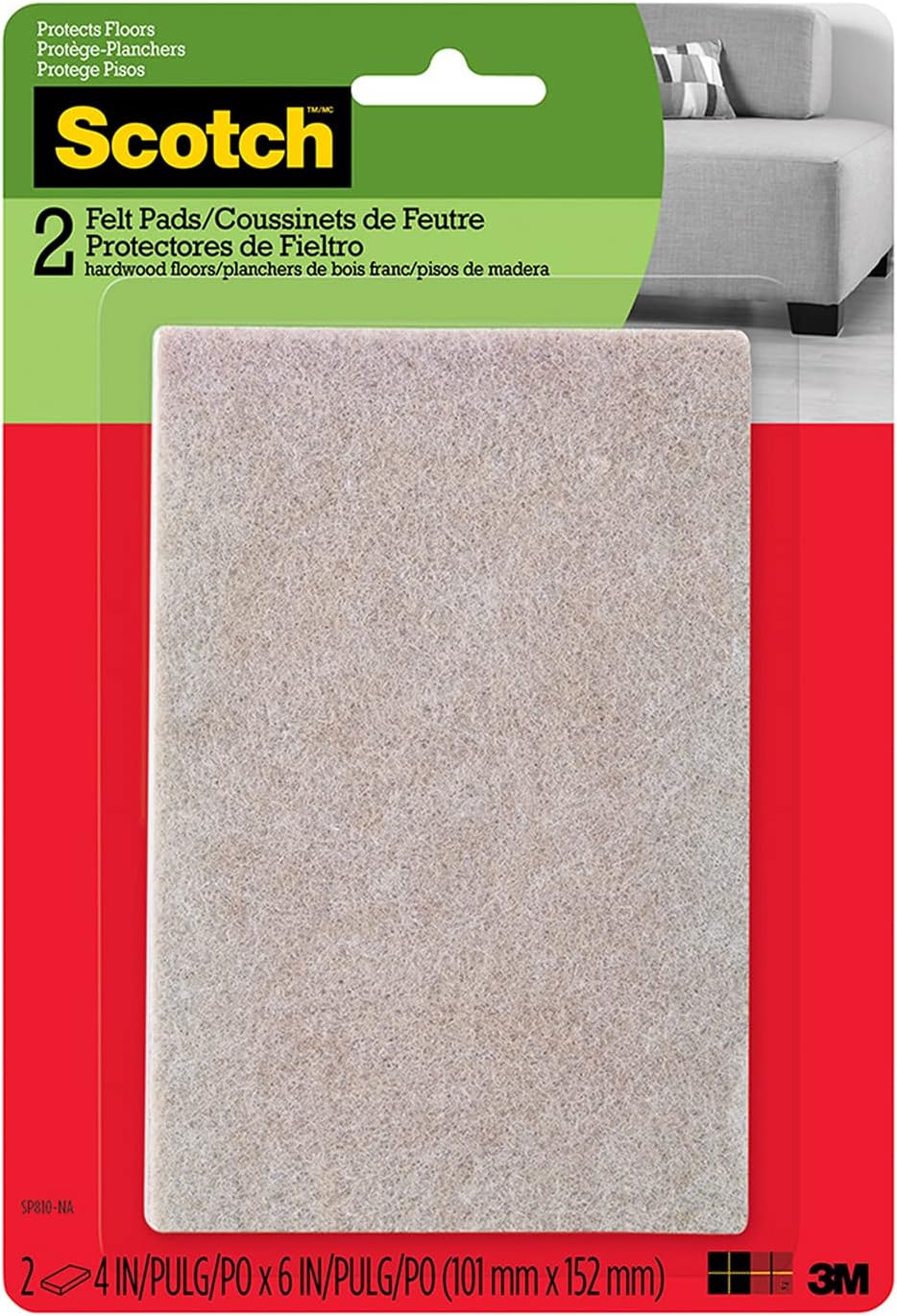 3M Company SP810-Nascotch Felt Pads3M Company SP810-NA Provides Protection from Scratches