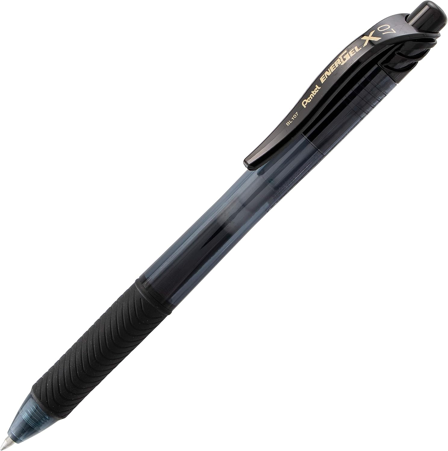 Pentel EnerGel-X Retractable Gel Pen, (0.7mm) Med. Line, Black Ink, 72-PK Canister (BL107PC72A)
