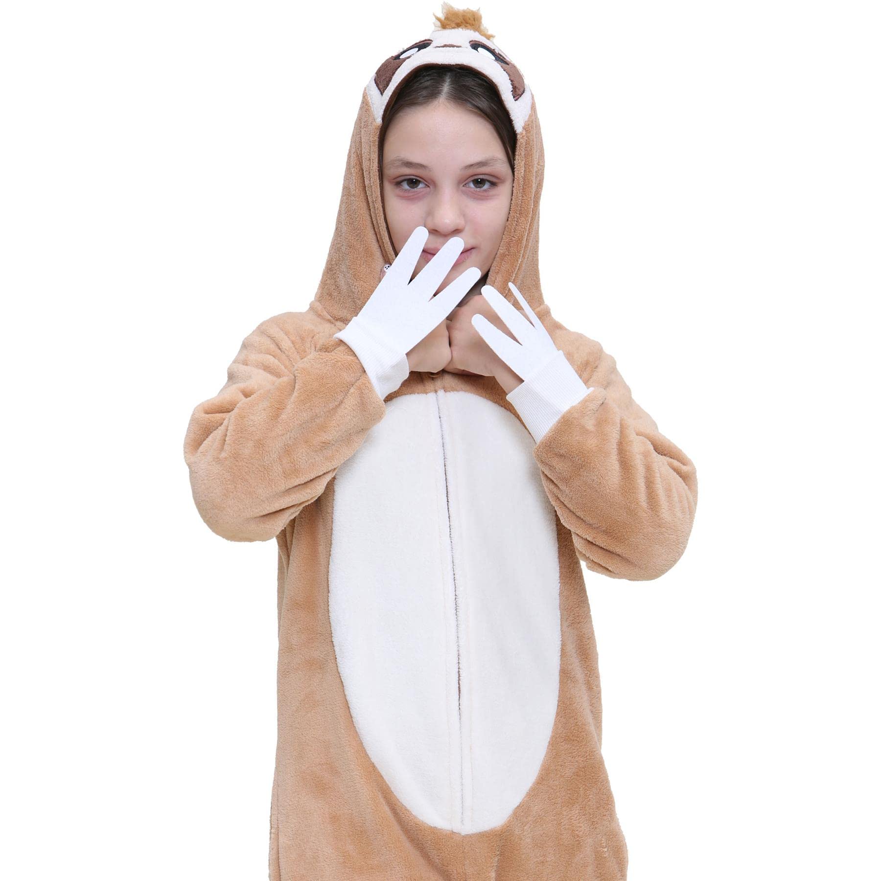 A2Z Kids Fleece Onesie One Piece Vermummt Mädchen Jungen Super Sanft Jumpsuit Sloth Pyjama Geschenk Für Kinder Mädchen & Jungen 2-3, 3-4, 5-6, 7-8, 9-10, 11-12 13 Jahre
