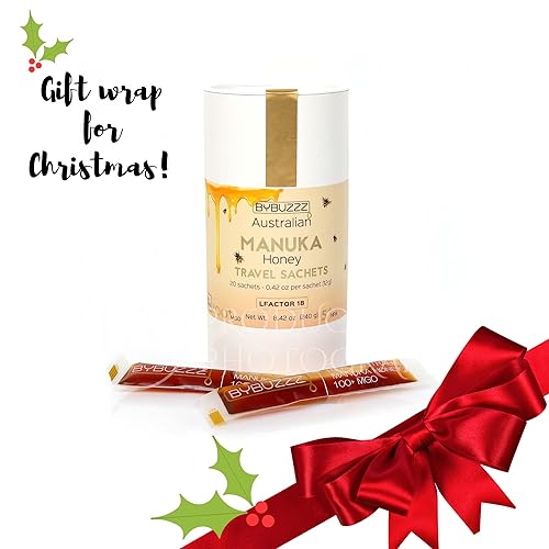 Miniatura 2 de By Buzzz Raw Manuka Honey Packets Single Serve 100+MGO - Caja de regalo de 0.42oz x 20 unidades