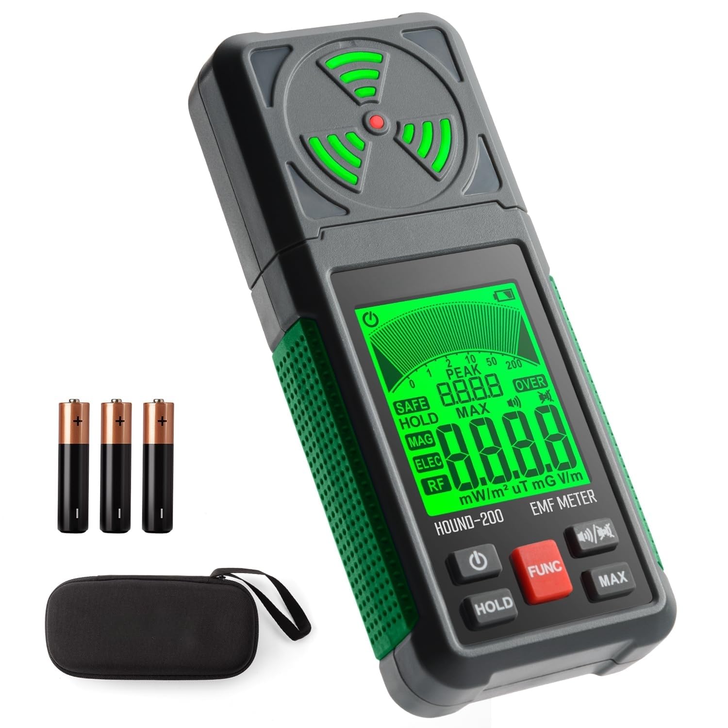 Real Instruments EMF Meter, Hound-200 EMF Detector: 3-in-1 Portable Electromagnetic Field Radiation Detector for EF, RF, MF, WiFi Signal, Suitable for Home, Office EMF Inspections and Ghost Hunting (B0D6NGSJ32) Amazon Price History, Amazon Price Tracker