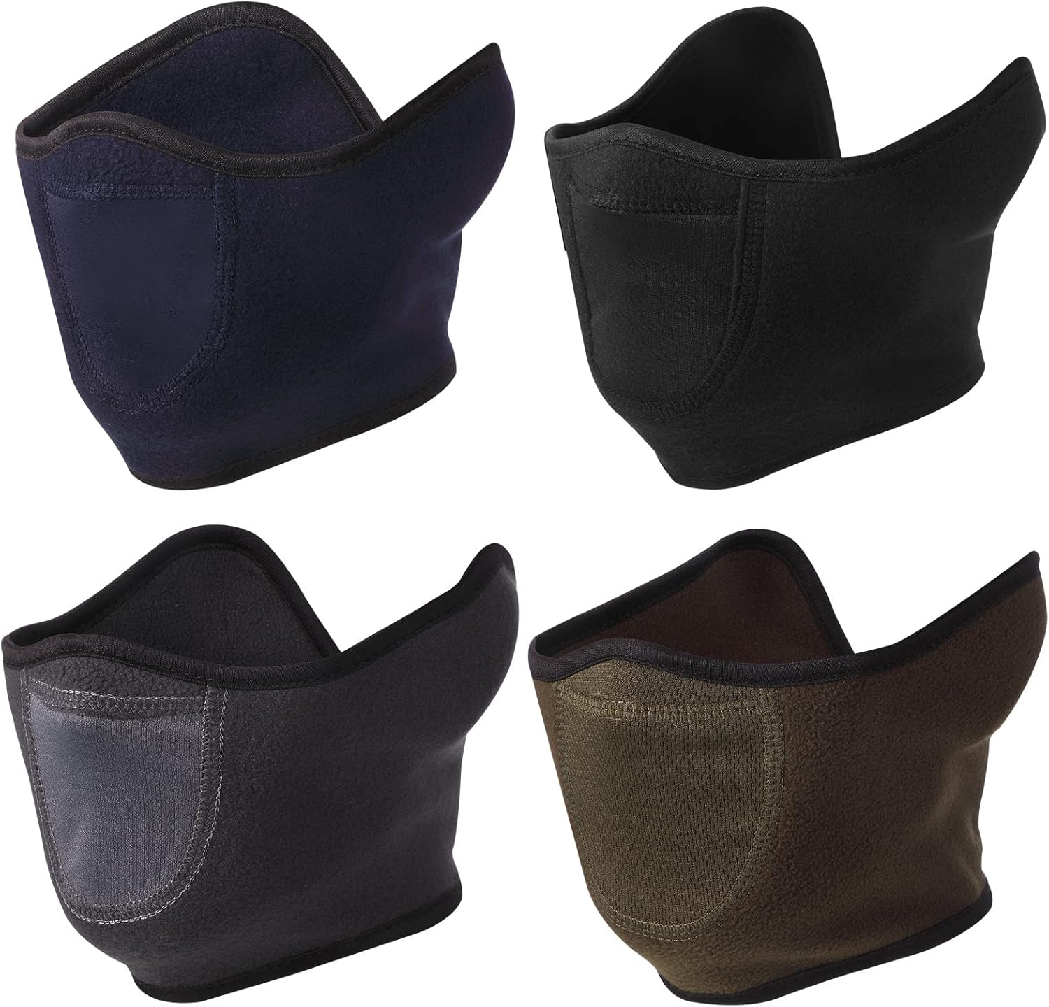 Haysandy 4 Pcs Half Face Mask Winter Cover for Men Women Warmer Windproof Ski Fleece Snowboarding Motorcycle Running Riding Outdoor Sports, one size, about 49 x 15.5 cm/ 19.3 6.1 inches : Clothing, Shoes & Jewelry