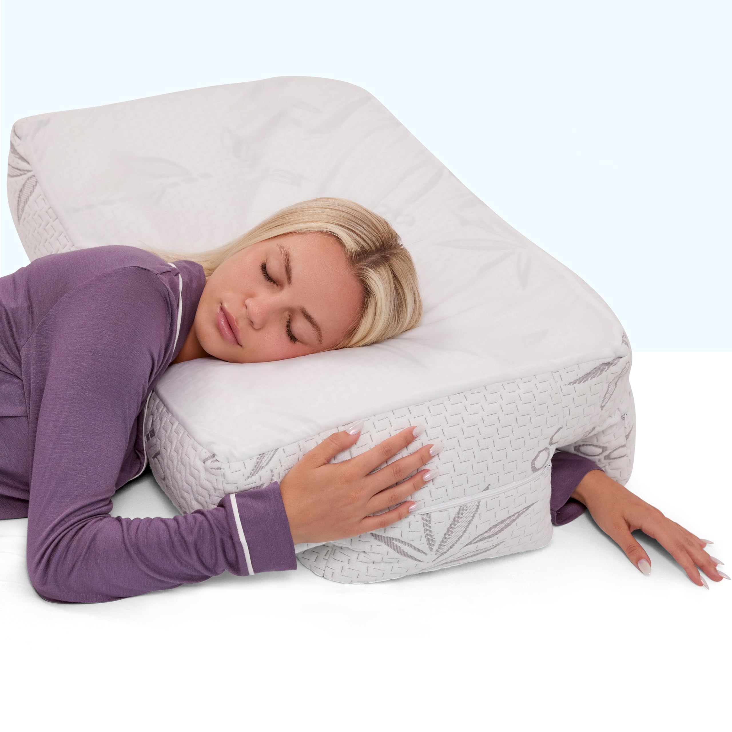 Wife Pillow Side Sleeper Pillow with Arm Hole for Shoulder Pain Relief Arm Tunnel Design for Proper Neck
