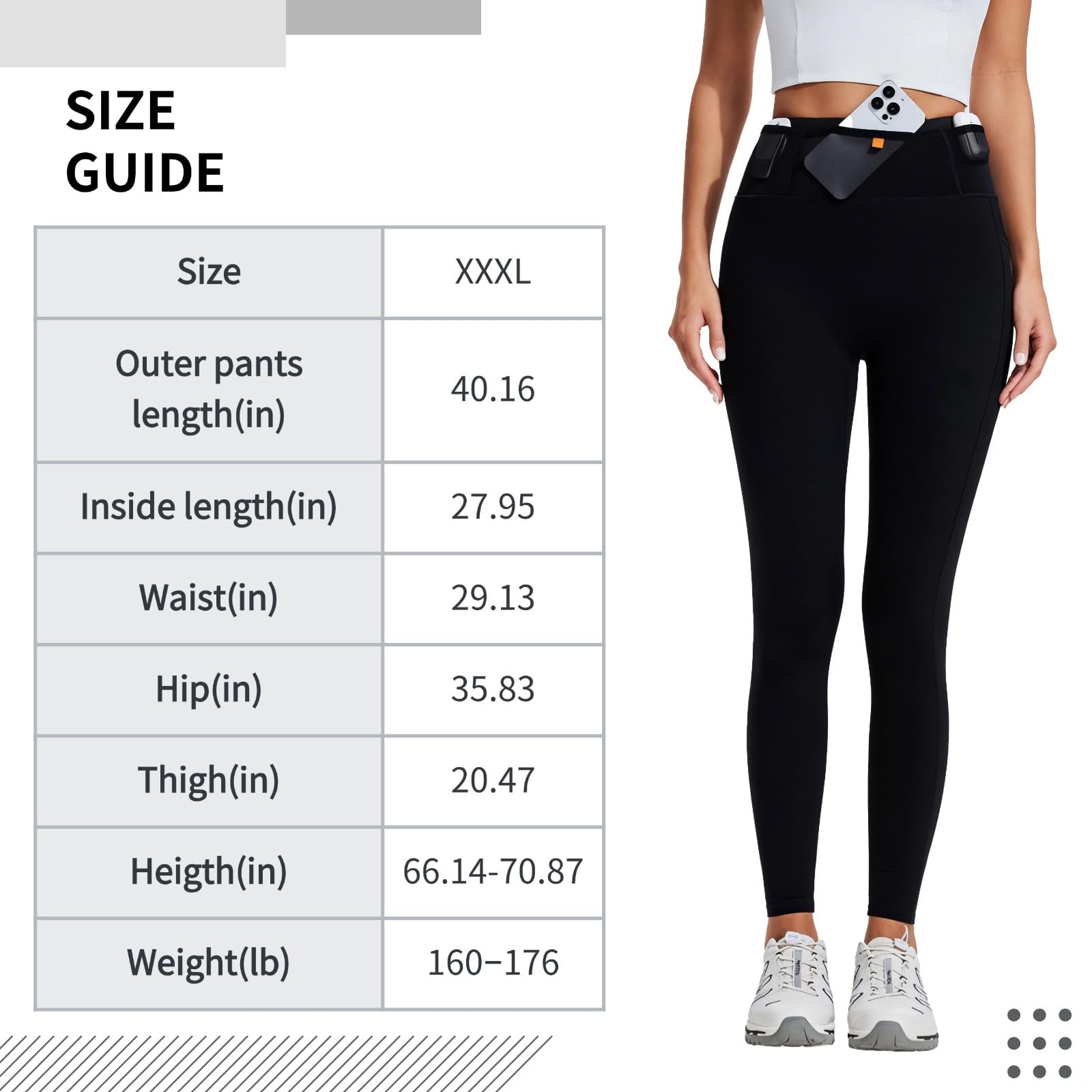 Damskie legginsy do jogi z wysokim stanem, rozciągliwe nylonowe spodnie treningowe ze spandeksu, pasują do 5'6-5'11, 160-176