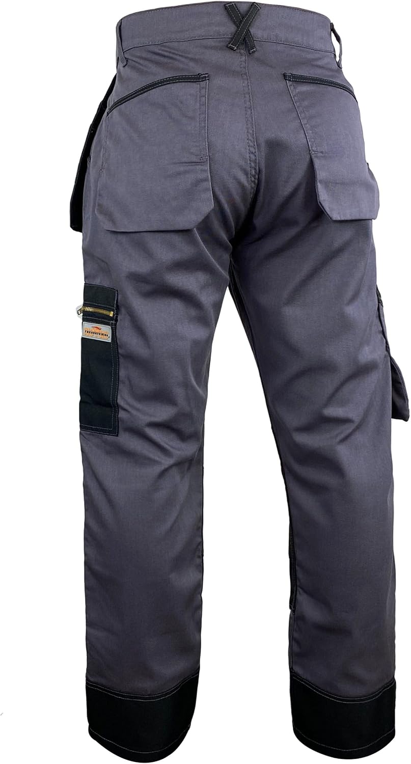 Notus Men's Work Safety Pants Cordura Knee Reinforced Casual Tactical Trousers Utility Tools Holster Pockets