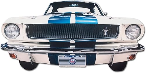 SUNBELTGIFT 1966 Carroll Shelby GT350 - Letrero de pared de metal calibre 20 con superficie recubierta de polvo y agujeros para pasador para colgar