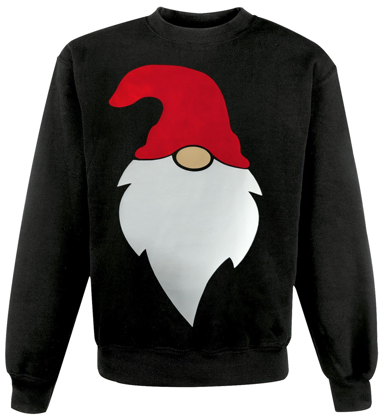 The Dragons Den Adults Scandanavian Festive Gonk Gnome Nordic Santa Claus Black Unisex Christmas Jumper [Red - XX-Large]