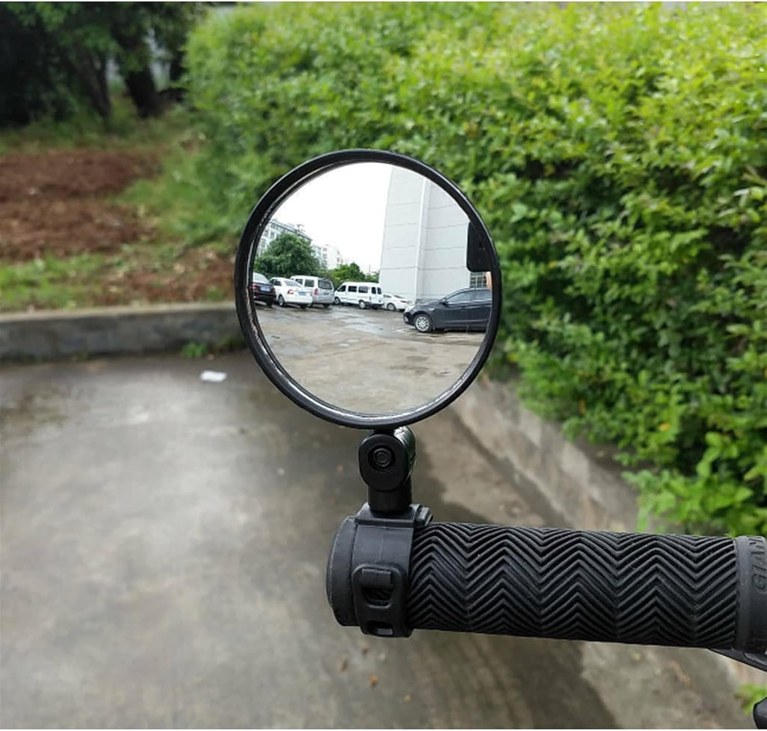 Liudan 360 Rotation Adjustable Bicycle Riding Round Ellipse Mirror, Rear View Mirror for Bicycle Motorcycle Handlebar Mount (Color : Round)