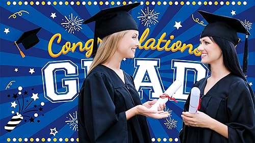 Miniatura 2 de Fondo decorativo para la temporada de graduación 2023, pancarta de felicitación de graduación para fotografía de graduación, pancarta de fondo de