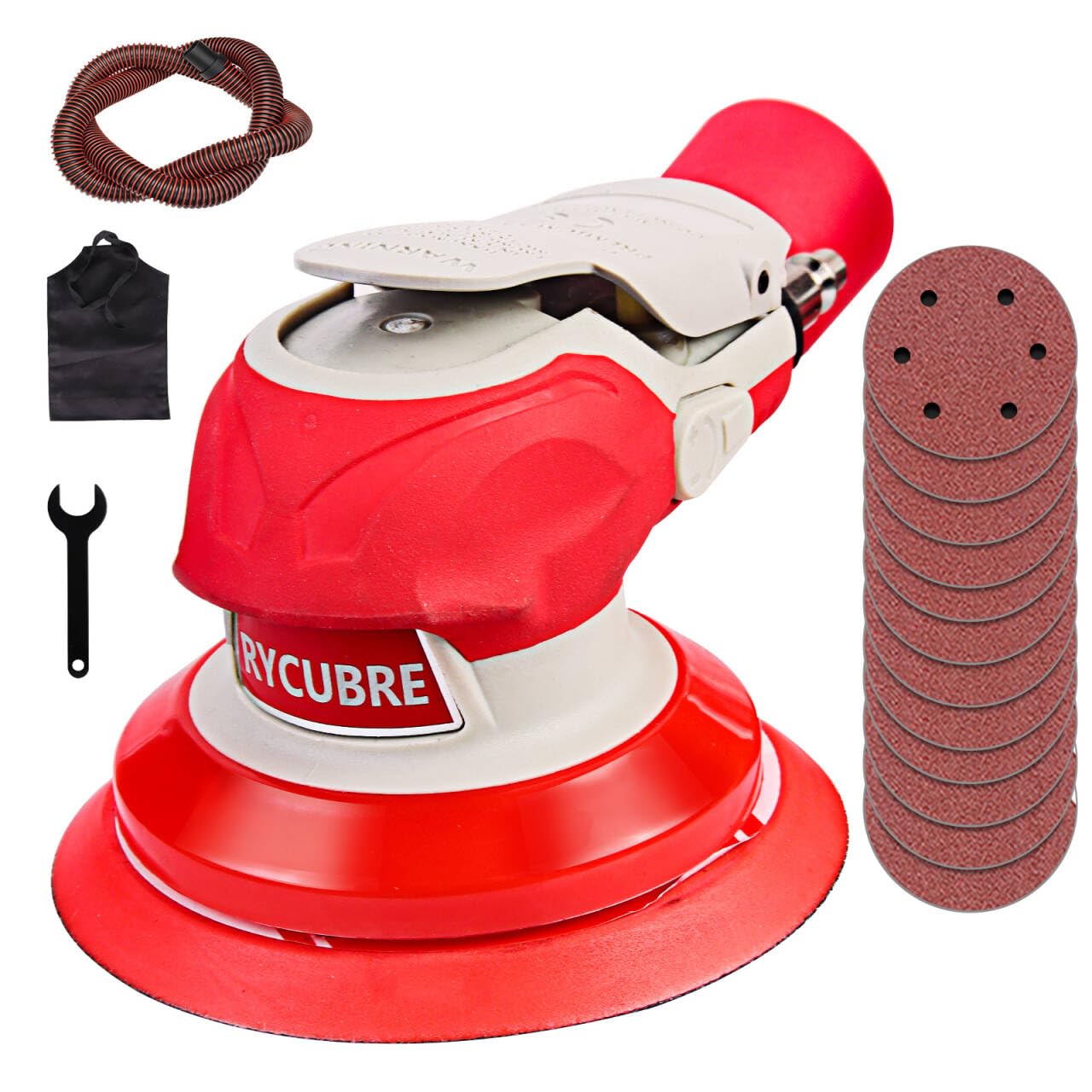 5 Inch Air Sander with vacuum – 13000RPM Pneumatic da Sander for auto body, Palm Random Orbital Sanders for Woodworking, Auto Polishing, Metal, and Furniture Sanding – Lijadora Orbital