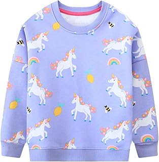 Smazero Little Girls Sweatshirt Long Sleeve Cotton Jumper Ca
