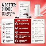 Astaxanthin 12mg Softgels, Microalgae Antioxidant, 120 Count | 12mg microalgae astaxanthin; non-GMO & gluten-free; antioxidant wellness support; eye & skin care; 120 softgels