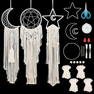 BEUNITONE Macrame Kits for Adults Beginners Easy 3 Set Moon Star Craft K...