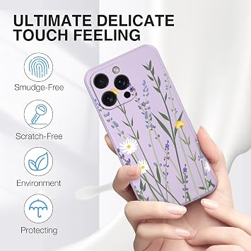 XINYEXIN Silicone Case for OPPO Find X9 Pro, Slim Shockproof Phone Cover with Cute Pattern, Non-Slip Protective - Lavender, Purple