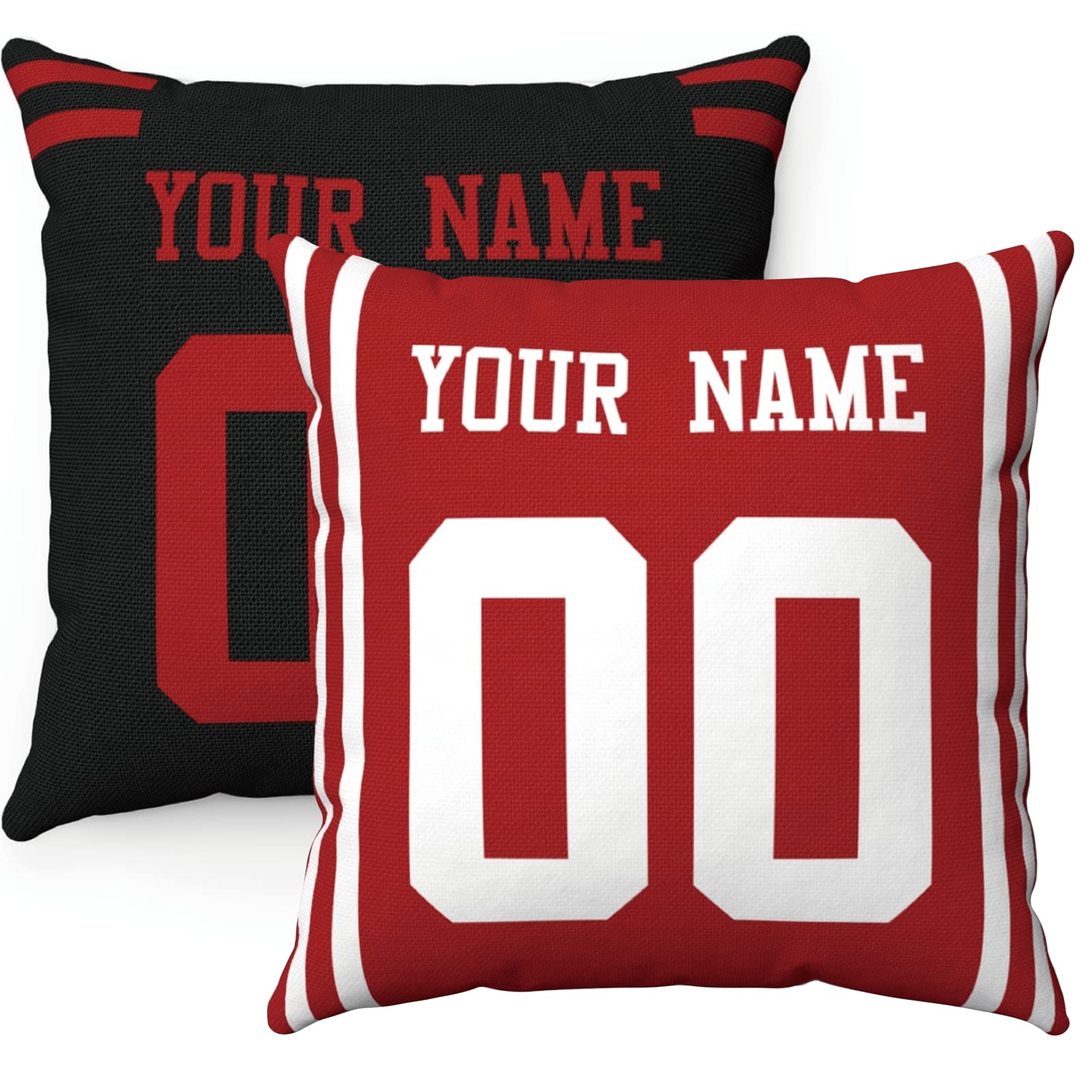 ANTKING Throw Pillow 2 Packs Custom Any Name and Number for Men Women Boy Gift