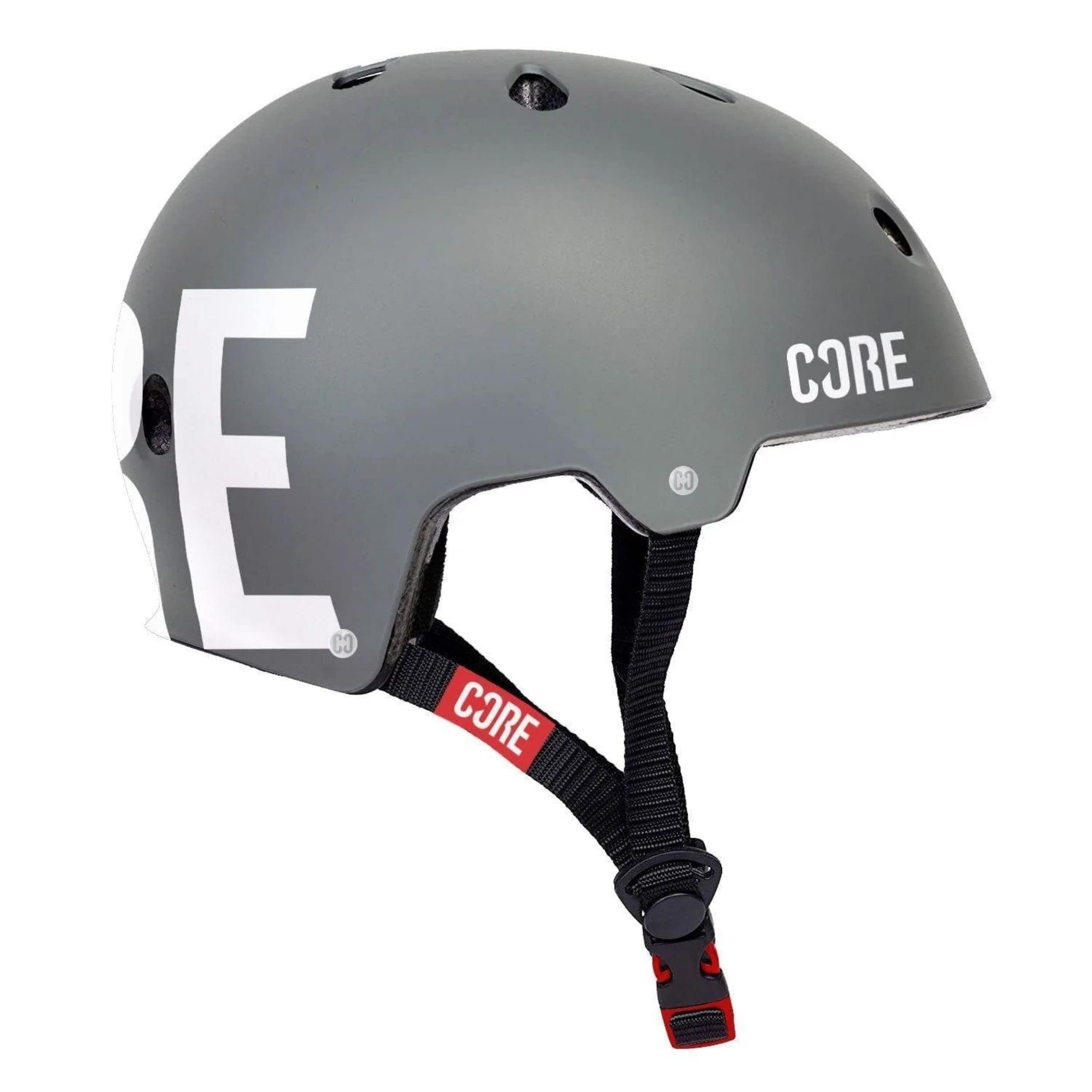 CORE Protection Street Helmet Skate/BMX/Bike/MTB/Roller Derby/Scooter - Grey/White, S/M — image 1