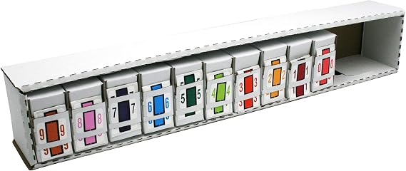 TAB CompuColor Numeric Label Roll, Complete Set, 0-9, 1, 10 Boxes/Set