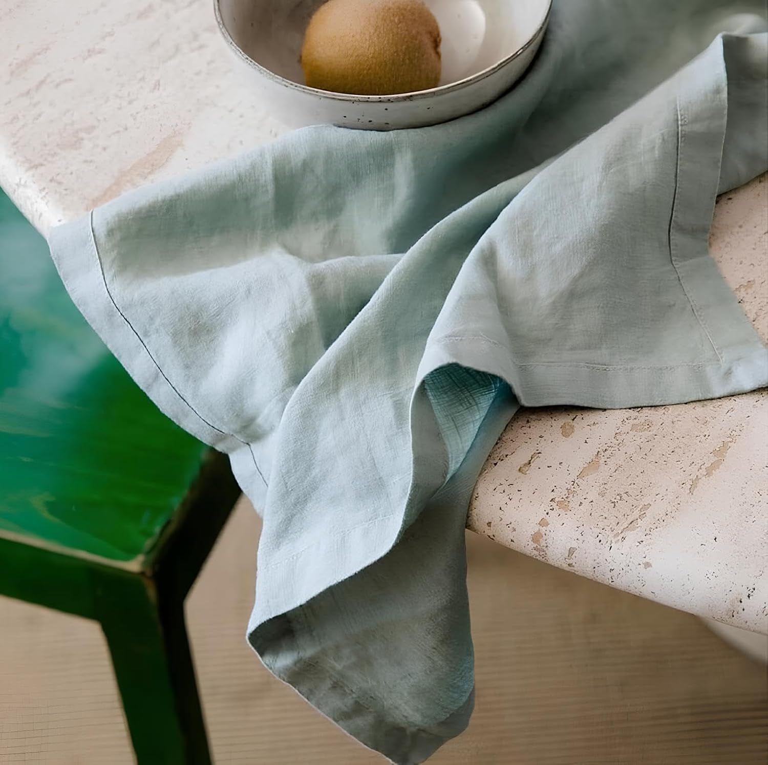 INDACORIFY Sage Green Cotton Solid Napkin Bandana Kitchen Napkin Washable Napkin Wedding Events Party and Daily Use Dinning Table Napkin (500, (40X40 CM) 16X16 Inches)