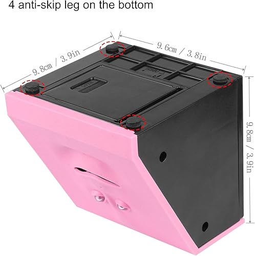 Miniatura 6 de Youngine Banco de la cara de la novedad para comer monedas, caja de ahorros, colección de ahorro de dinero, alcancía (rosa)