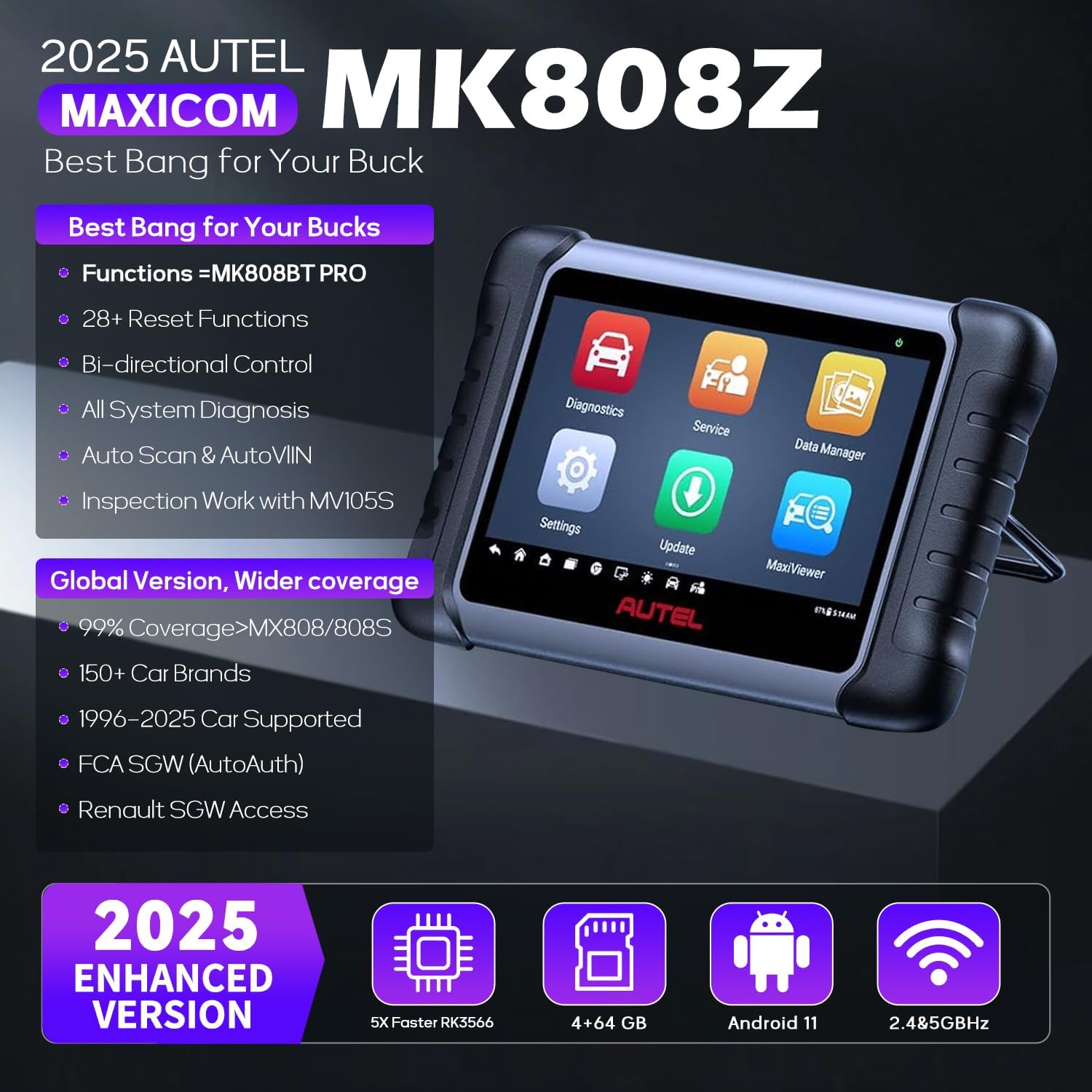 Autel MaxiCOM MK808Z OBD2 Scanner device