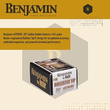 Benjamin BPN357 Extreme .357, 145-Grain Bullet by Nosler