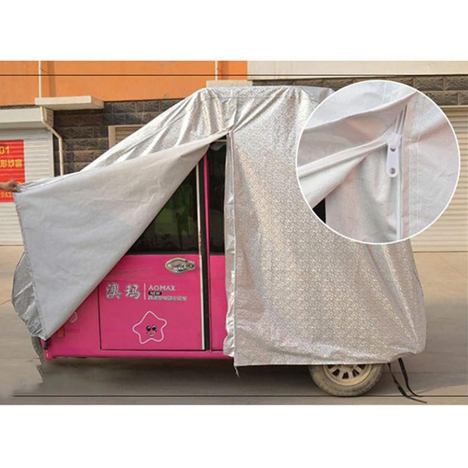Vollständig Geschlossene, Regenfeste Sonnenschutz Sonnenschutzabdeckung Für Elektro Dreirad, Vierrad, Alte Roller, Kleidung, Autoabdeckung