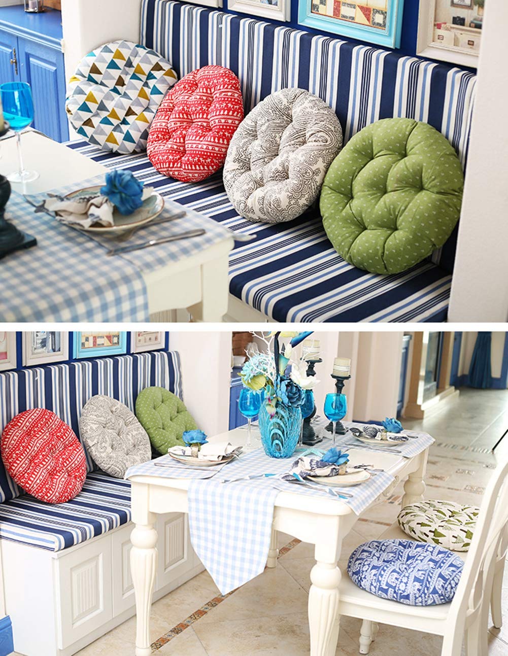 Cuscini per Sedie da esterno Cook 40x40x5cm Set da 2 quadrati sfoderab