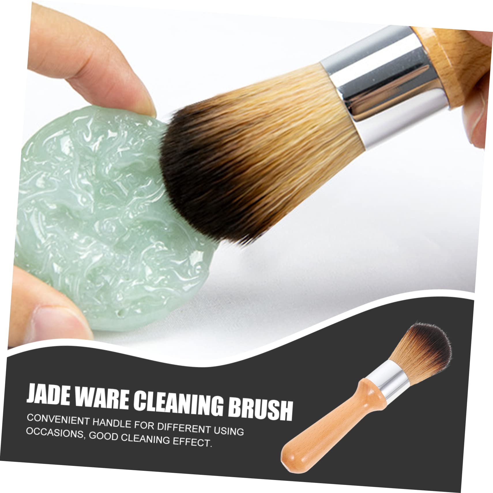 PACKOVE 4 Piezas Pincel de Limpieza de Instrumentos Musicales con Mango de Madera Cepillo para Jade y Tallados de Madera para y