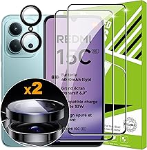 Lemxiee Verre Trempé pour Xiaomi Redmi 15C 4G & 5G [2+1 Pièces] Caméra Arrière Protecteur Film + HD Protecteur d'écran Verre Trempé