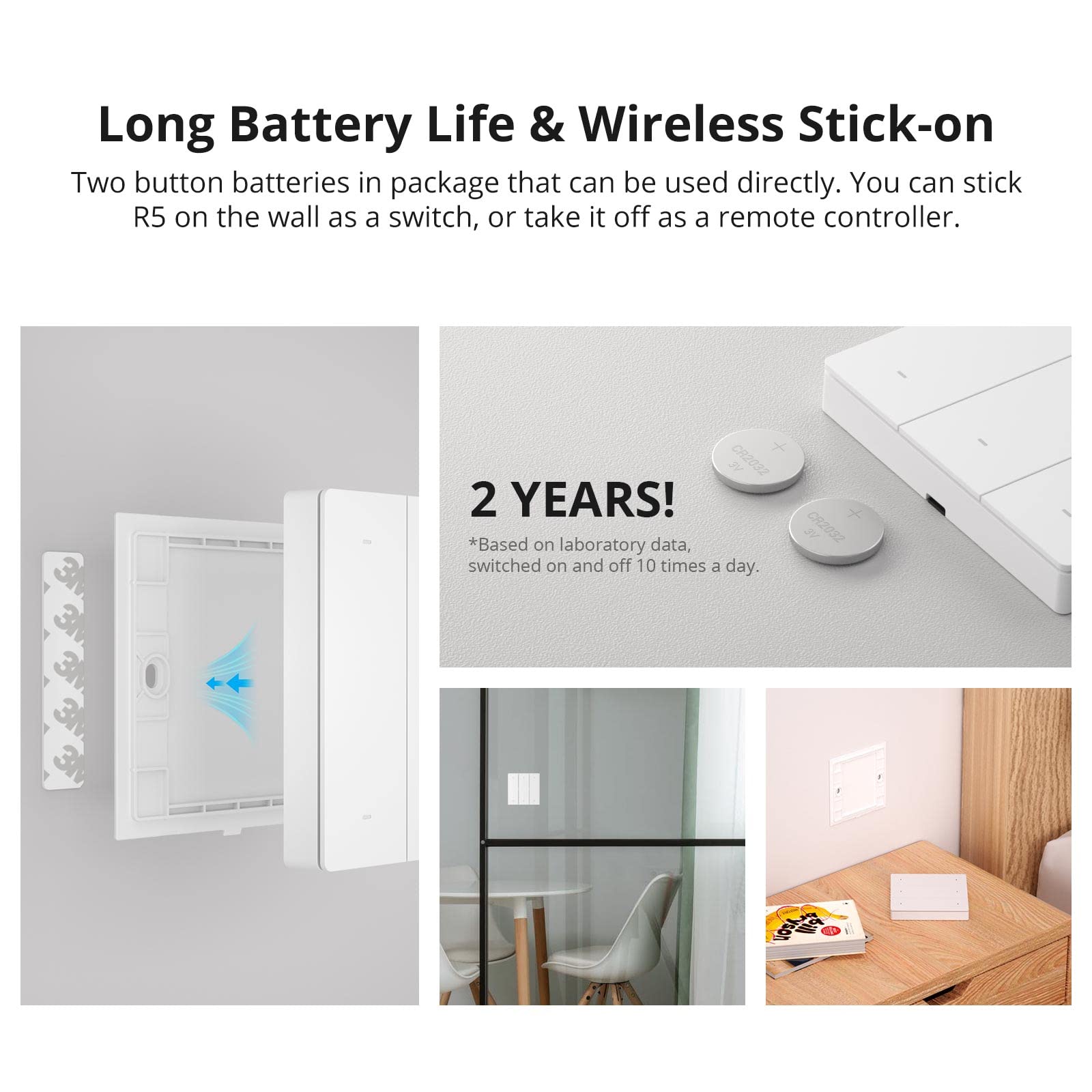 SONOFF SwitchMan R5 W kontroler Wi-Fi, zdalne sterowanie, 6 przycisków, przełącznik ścienny, inteligentny przełącznik ścienny SONOFF M5, inteligentny przełącznik MINIR3 i żarówka B05-BL-A60 Smart WLAN