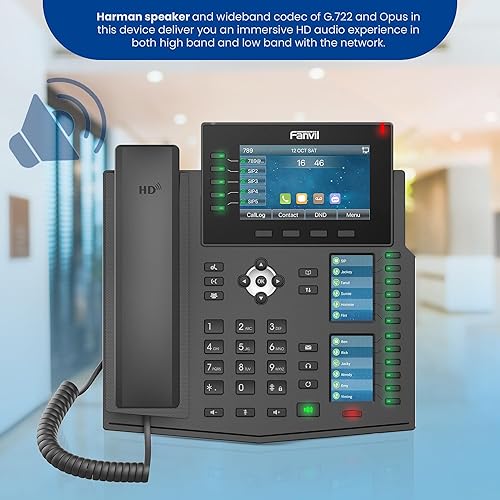 Miniatura 5 de Fanvil Pantalla a color X6U IPV4 e IPV6, POE y Gigabit Ethernet