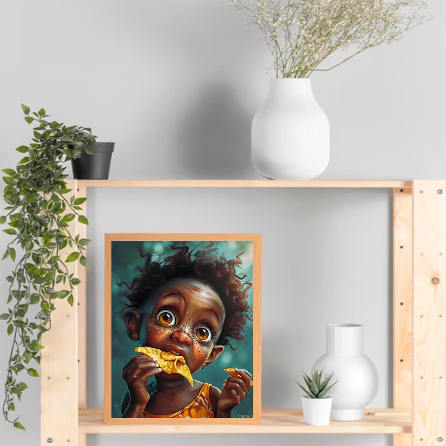 VNUIEHG Paint by Numbers African for Adults, DIY Oil Painting Acrylic Paints by Number Kits for Adults Beginner for Home Wall Decor 16x20 inch image 3
