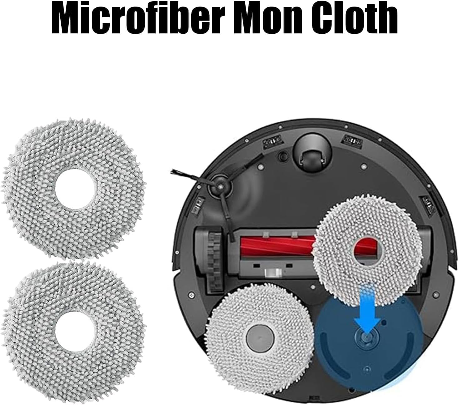 Chuancheng 16PCS Replacement Kit Compatible with Roborock Qrevo Curv/P20 Pro Robot Vacuum Parts, 4 Main Brush Set, 6 Side Brushes, 4 HEPA Filters, 1 Cleaning Brush, 1 Screwdriver