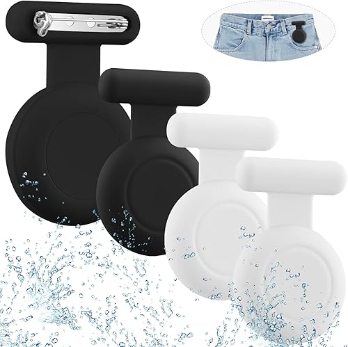 Soporte impermeable para AirTag para niños (paquete de 4), funda de aire oculta con pasador, clip de rastreador GPS compatible con Apple Airtag,