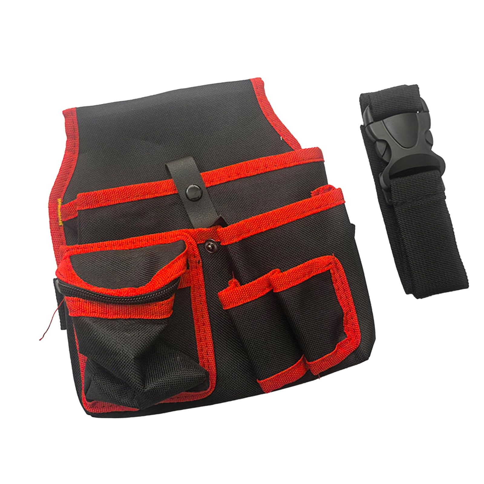 Tsophreniq Red Edge Black Backg Electrician Tool Pouches Belt Multiple Pockets Organizers Attachment For Technician Maintenance Electrician