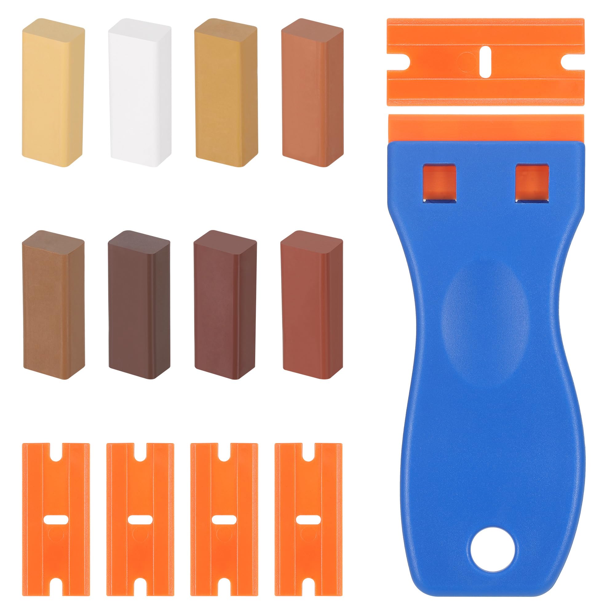 Reparatieset Voor Houten Meubels, Reparatieset Voor Hardhouten Laminaatvloeren Met 11 Delige Sneldrogende Wasvuller Vloermeubilair Scheuren Reparatieset Houten Vloer Krasreparatie Voor Vloertafeldeur