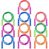 Aneco 10 Pack Kids Jump Rope Set Colorful Outdoor Jump Ropes 7.3 Feet Jumping Ropes Great Birthday Party Sports Activities Favors Gift