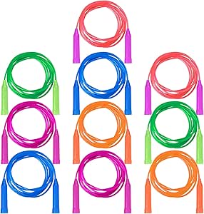 Amazon.com: Aneco 10 Pack Kids Jump Rope Set Colorful Outdoor Jump ...