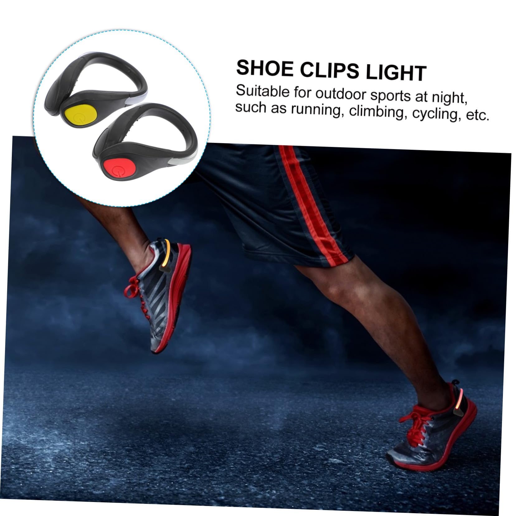 Lampe de course pour chaussures - Lumière LED pour sac à dos sports de plein air lumière clignotante avec clip lumière d'avertissement de respiration petite lumière pour coureurs