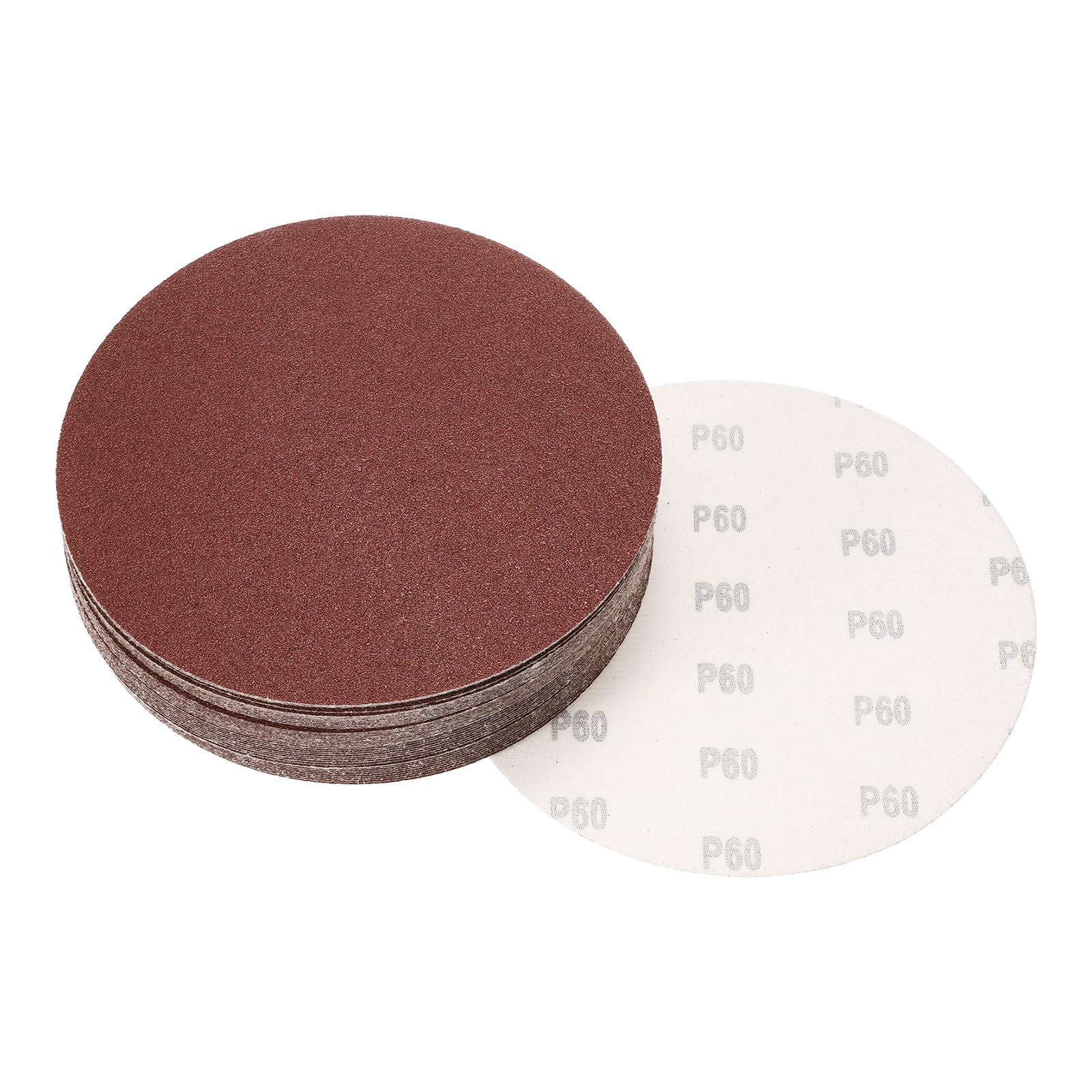 QUARKZMAN 8" Dischi Di Levigatura A Strappo 60 Grana Carta Vetrata All'ossido Di Alluminio Per Levigatrice Orbitale Legno Metallo Lucidatura A Secco 45pz