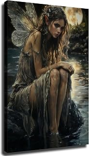 Dark Fairy Vintage Framed Poster