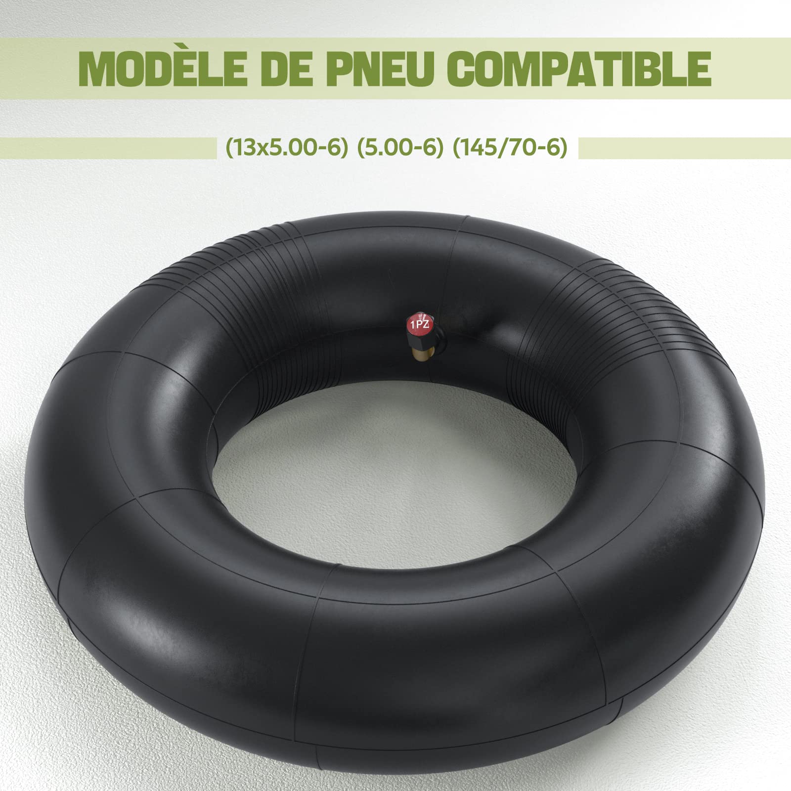 1PZ F3I-5W6 2x 13x5.00-6 pollici camere d'aria con valvola curva TR87, tubo rinforzato per ruote trattore tosaerba carriole Go Karts Dirt mini Quad tosaerba rimorchi
