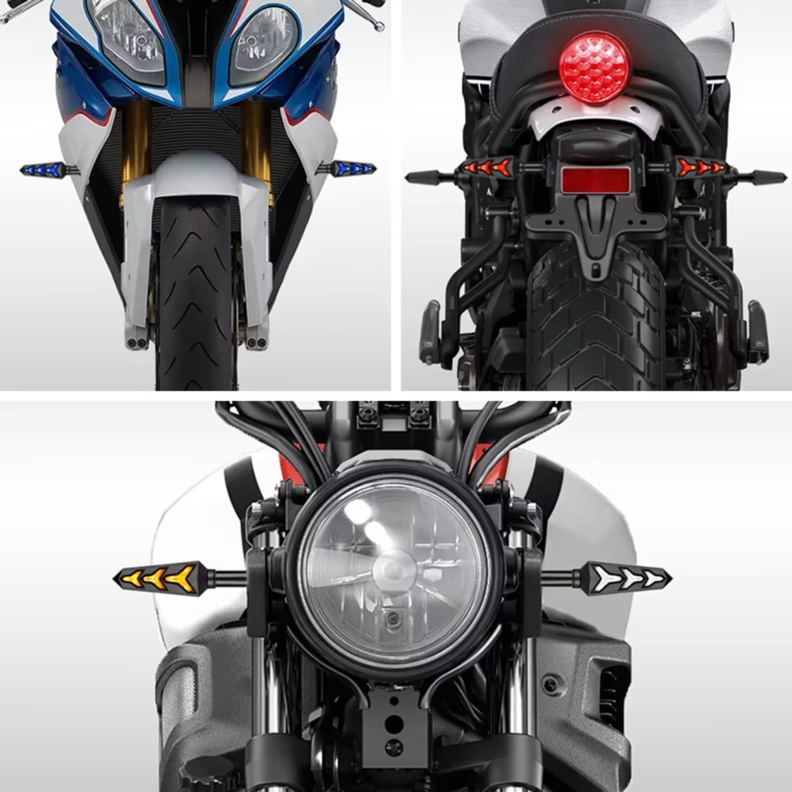 Per CB650R Per CBR650R Per CB500X Per CB1000R Per CB125R Per CBR500R Per CB1000F Per Integra 750 Luci Di Direzione Per Motociclette Spia Indicatori Moto(Blue,2PCS)