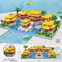 Vista 3 de Chinese Architecture - Juego de microbloques de construcción de 4951 piezas, juego de micro construcción de palacio de verano antiguo