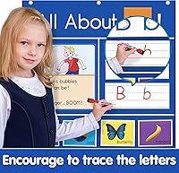 Vista 6 de Auchq All About Letter Pocket Chart, Letter of The Day/Week Activity Wall-Provides Student Daily Practice in Learning The Alphabet, Chants