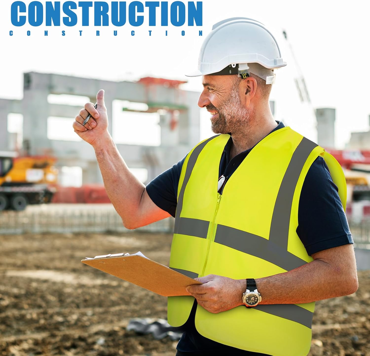 20 Pcs Reflective Safety Vest Yellow Reflective High Visibility Vest for Construction Work Men Women - Image 6