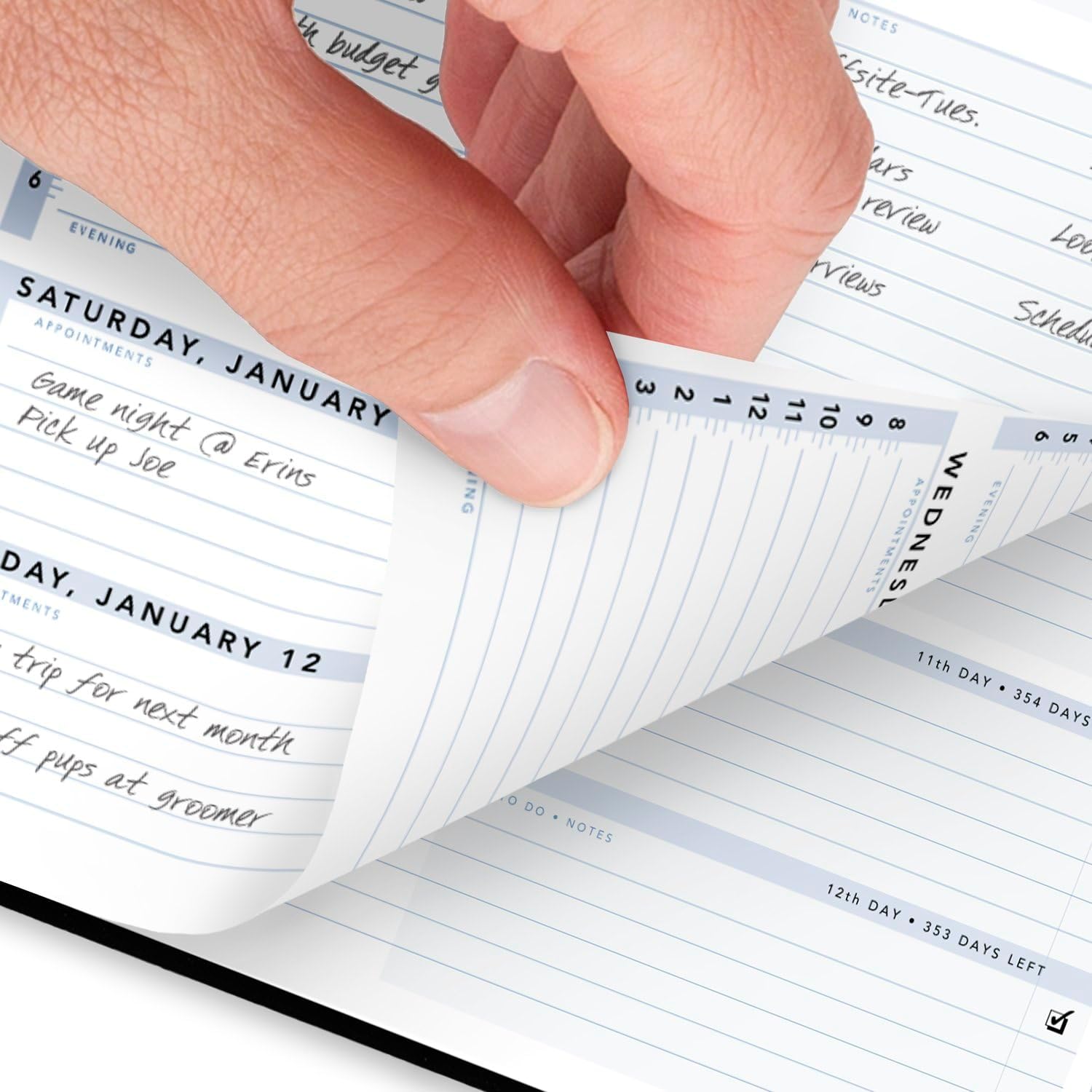 AT-A-GLANCE 2025 Appointment Book Planner, Weekly, 8" x 11", Large, The Action Planner, Black (70EP010525)