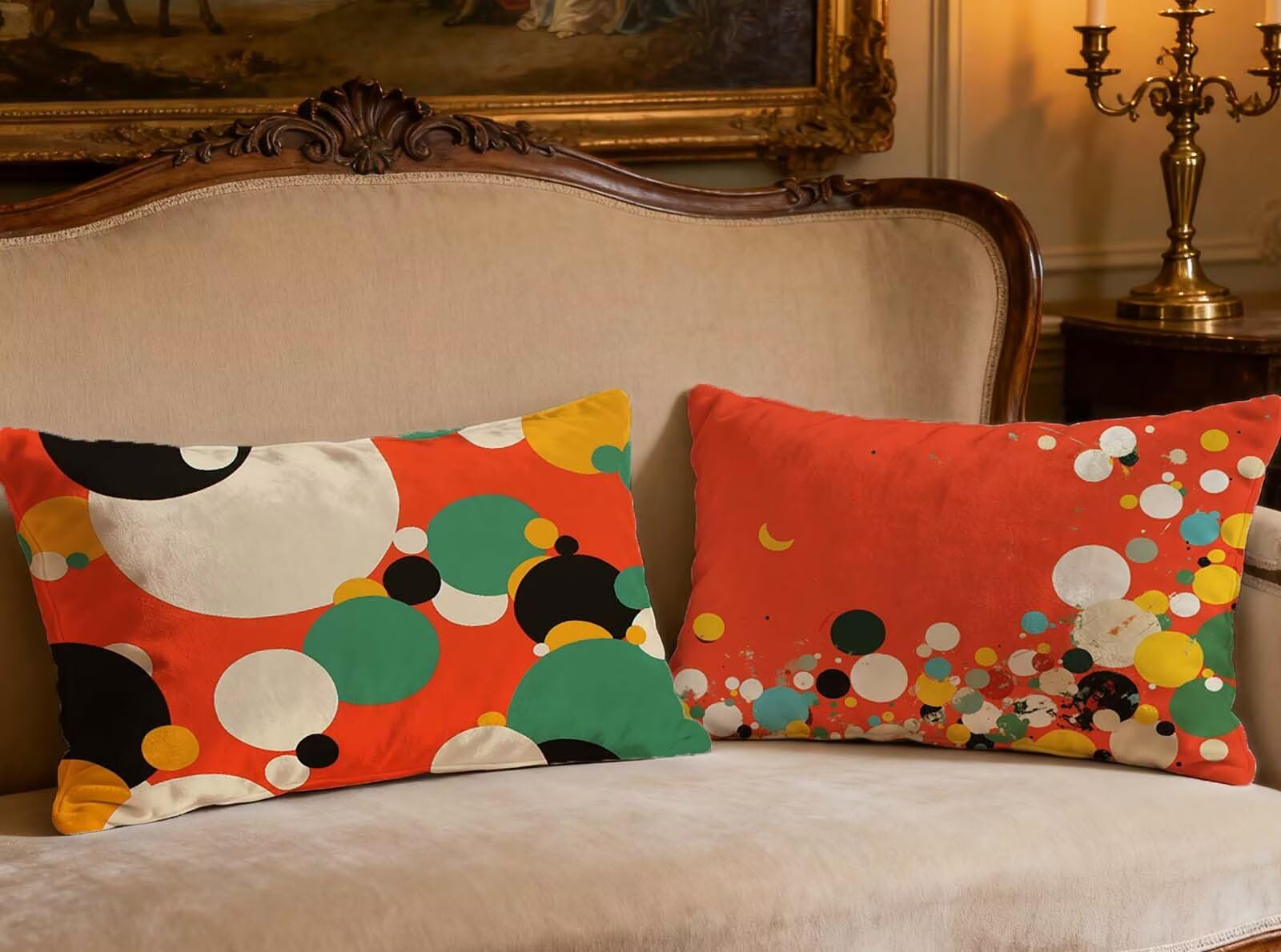 Velours coussin rouge 80x100cm de style nordique lot de 2 taies haut de gamme imprimé O-164P