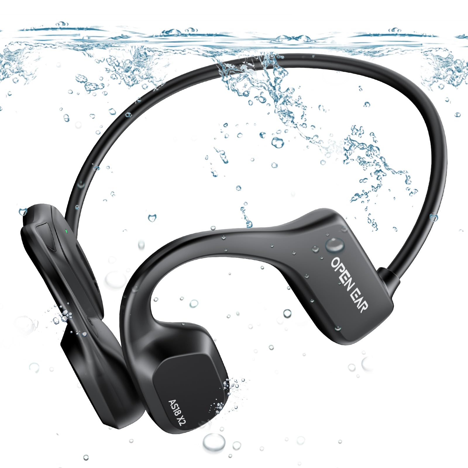 Cuffie A Conduzione Ossea QYGCKJ Impermeabili IP68 - Auricolari Bluetooth Per Nuoto Con Memoria 16 GB, Per Sport Acquatici E All'aperto