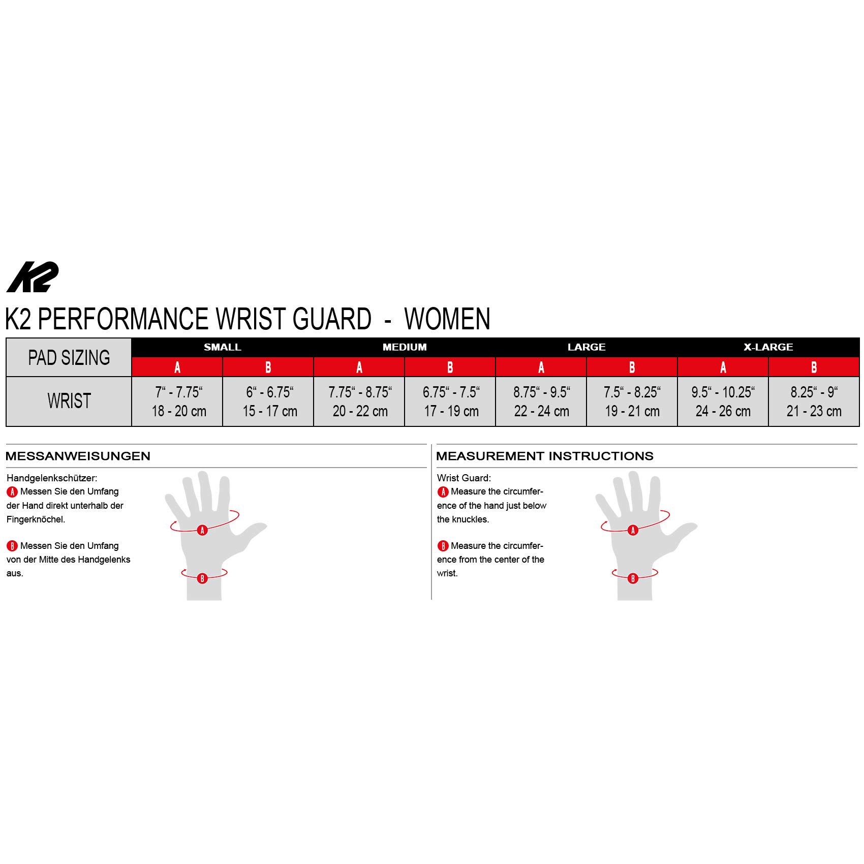 K2 Zestaw męskich podkładek Prime Wrist Guard W